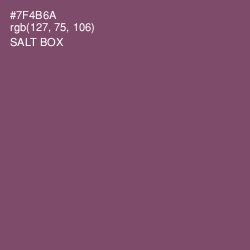 #7F4B6A - Salt Box Color Image